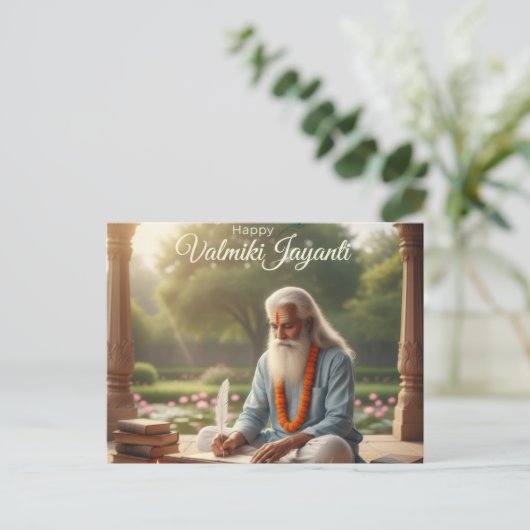 Valmiki jayanti viering briefkaart (Staand voorkant)