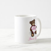 Valnetine's Day Teddy Bear Persoonlijk Koffiemok (Voorkant rechts)