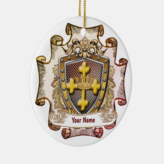 Valor Family Crest Achternaam ornament (Rechts)