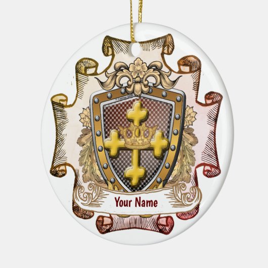 Valor Family Crest Achternaam ornament (Links)