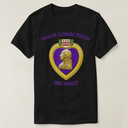 Valor komt uit het Paarse hart D T-shirt (Design voorkant)