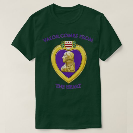Valor komt uit het Paarse hart D T-shirt (Design voorkant)