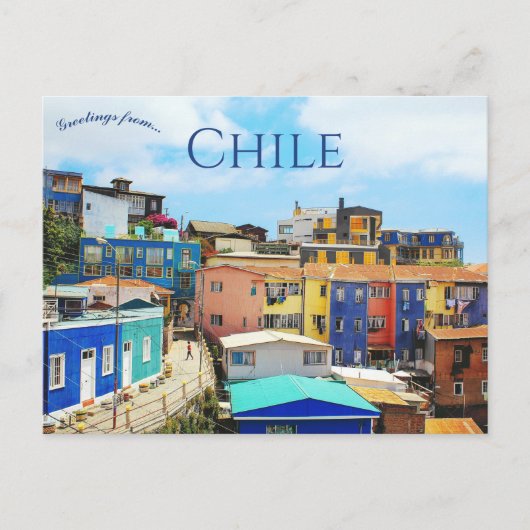 Valparaiso Chile Briefkaart (Voorkant)