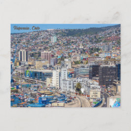 Valparaiso, Chile, Stad Uitzicht Briefkaart