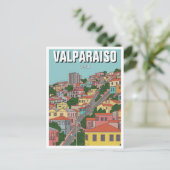 Valparaiso Chili Abstracte kunst Briefkaart (Staand voorkant)