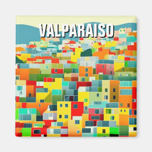 Valparaiso Chili Abstracte tekening Magneet