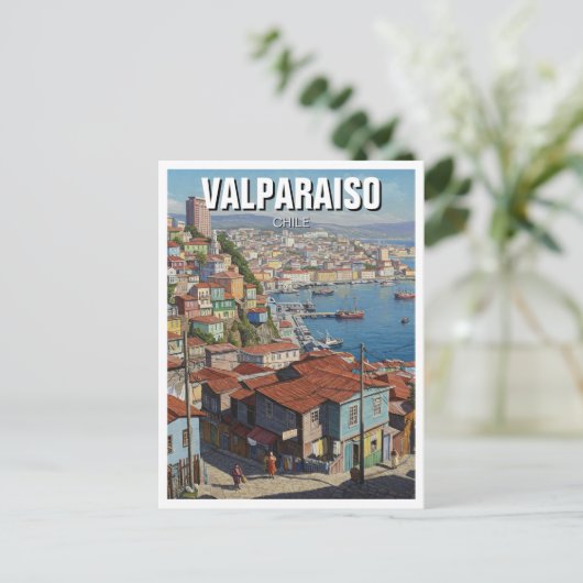 Valparaiso Chili Briefkaart (Staand voorkant)