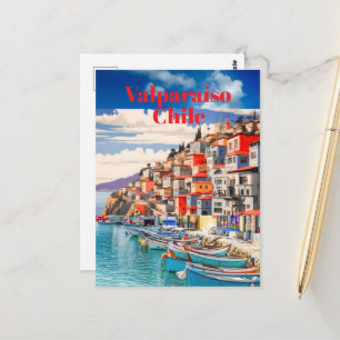 Valparaíso Reisbare Affiches -Chili Reizen P Briefkaart