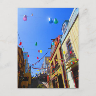 valparaíso straatkleur briefkaart
