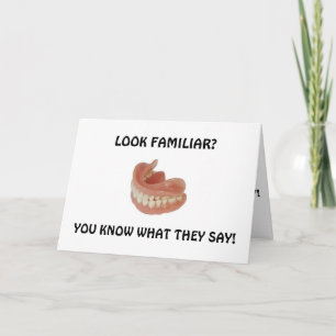 VALS GEBIT EN GEHOORAPPARAAT HUMOR KAART