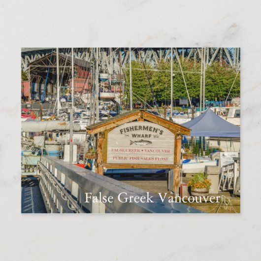 Valse Griekse Vancouver BC Briefkaart (Voorkant)