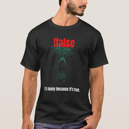 Valse programmeercode voor programmeurs Skull T-shirt (Voorkant)