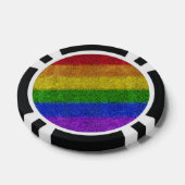 Valse regenbooggradiënt pokerchips (Enkel)
