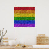 Valse regenbooggradiënt poster (Keuken)