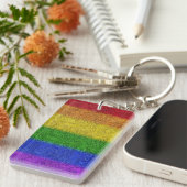 Valse regenbooggradiënt sleutelhanger (Voorkant Rechts)