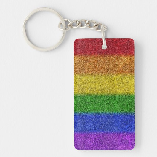 Valse regenbooggradiënt sleutelhanger (Voorkant)