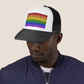 Valse regenbooggradiënt trucker pet (In situ)