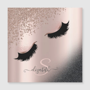 Valse wimpers Zwart Glitters Diamanten Roze Goud