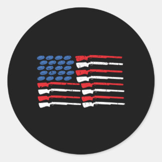 valstrik schieten Amerikaanse vlag klei duif schie Ronde Sticker