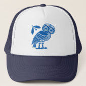 Valsymbool van gemeente Athene embleem owl bi Trucker Pet (Voorkant)