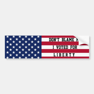 VALT MI NIET LIBERTY BUMPERSTICKER
