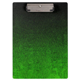 Valt zwart en groen glitterverloop klembord
