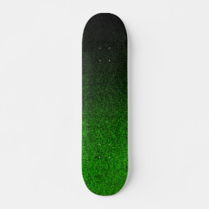 Valt zwart en groen glitterverloop skateboard