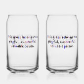 Valuable Person Glass Blikvorm Glas (Achterkant)