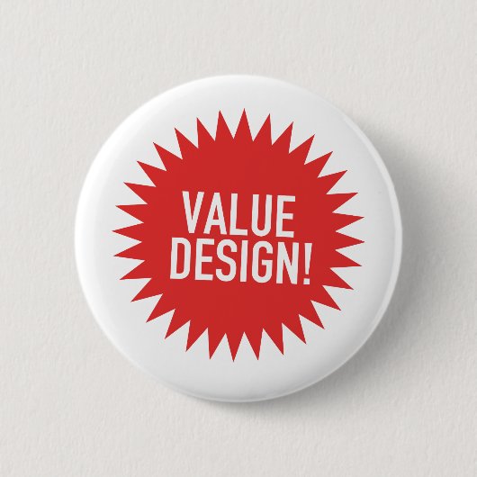Value Design Badge Ronde Button 5,7 Cm (Voorkant)