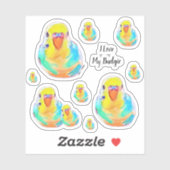 Value-pack Budgerigar Paraket I Love Budgie Bird Sticker (Vel)
