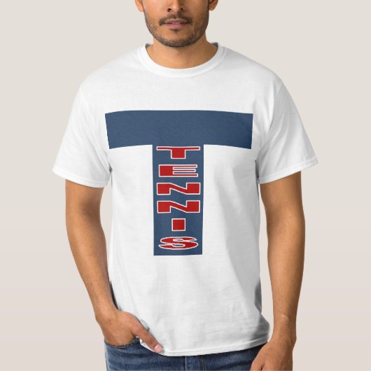Value T-shirt blanc TENNIS (Devant)