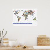 Valuta per land poster (Keuken)