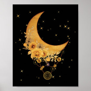 Valuta Virtueel Op De Maan Spiritueel Grafisch Poster