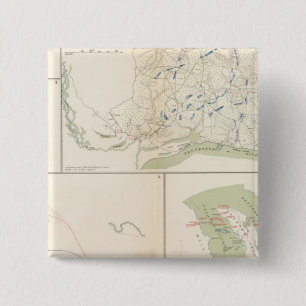 Valverde, Shiloh, Ft Craig, Roanoke Island Vierkante Button 5,1 Cm