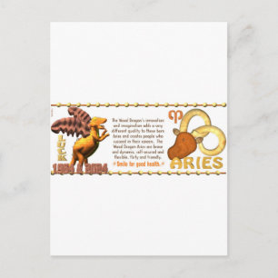 Valxart 1964 2024 Wood Dragon zodiac Aries Briefkaart
