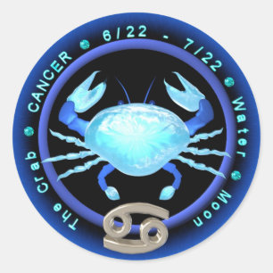 Valxart Cancer zodiac logo Ronde Sticker
