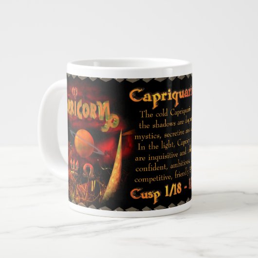 Valxart Capriquarius Capricorn Aquarius Cusp Extra Grote Mok (Voorkant links)