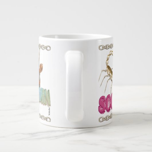 Valxart Scorpio Capricorn diervriendschap Jumbo Beker (Achterkant)