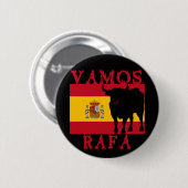 Vamos Rafa met vlag van Spanje Ronde Button 5,7 Cm (Voorkant /achterkant)