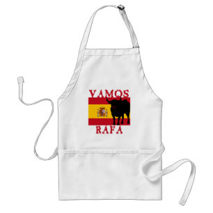 Vamos Rafa met vlag van Spanje Standaard Schort