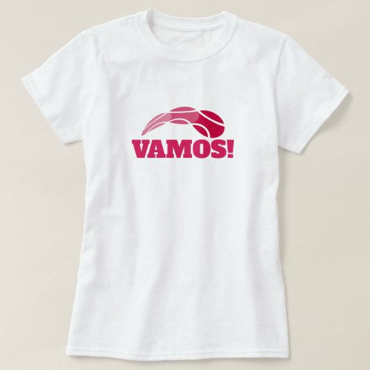 Vamos ! T-shirt mignon de tennis pour des femmes (Design devant)