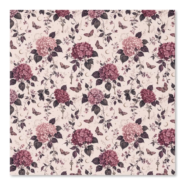 Vamp Romantique Papier Peint Hydrangea Rose Gothiq (Recto)