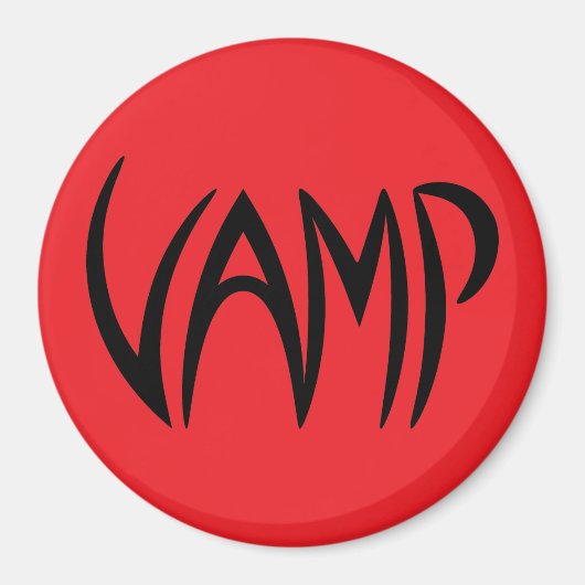 Vamp Text (Red/Black) versie Magneet (Voorkant)