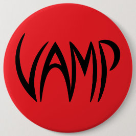Vamp Text (Red/Black) versie Ronde Button 6,0 Cm