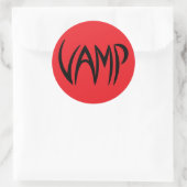 Vamp Text (Red/Black) versie Ronde Sticker (Tas)