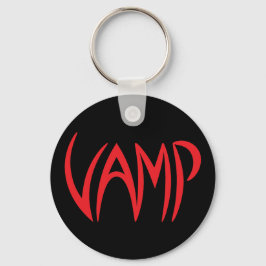 Vamp Text (zwart/rood) versie Sleutelhanger