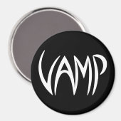 Vamp Text (zwart/wit) Versie Magneet (Voorkant / Achterkant)