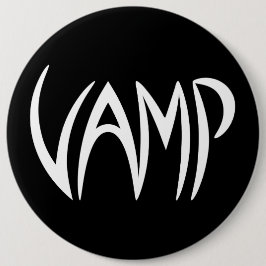 Vamp Text (zwart/wit) Versie Ronde Button 6,0 Cm