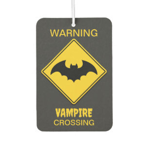 Vampier Bat Waarschuwing Halloween Luchtverfrisser
