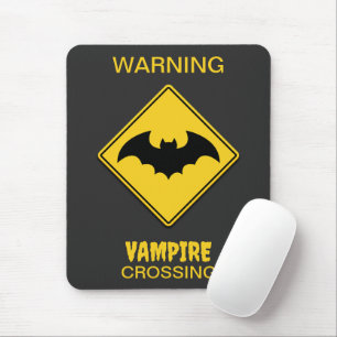 Vampier Bat Waarschuwing Halloween Muismat